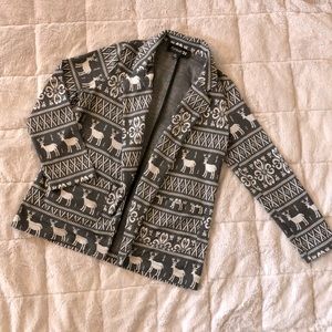 Winter Pattern Grey Forever 21 Blazer